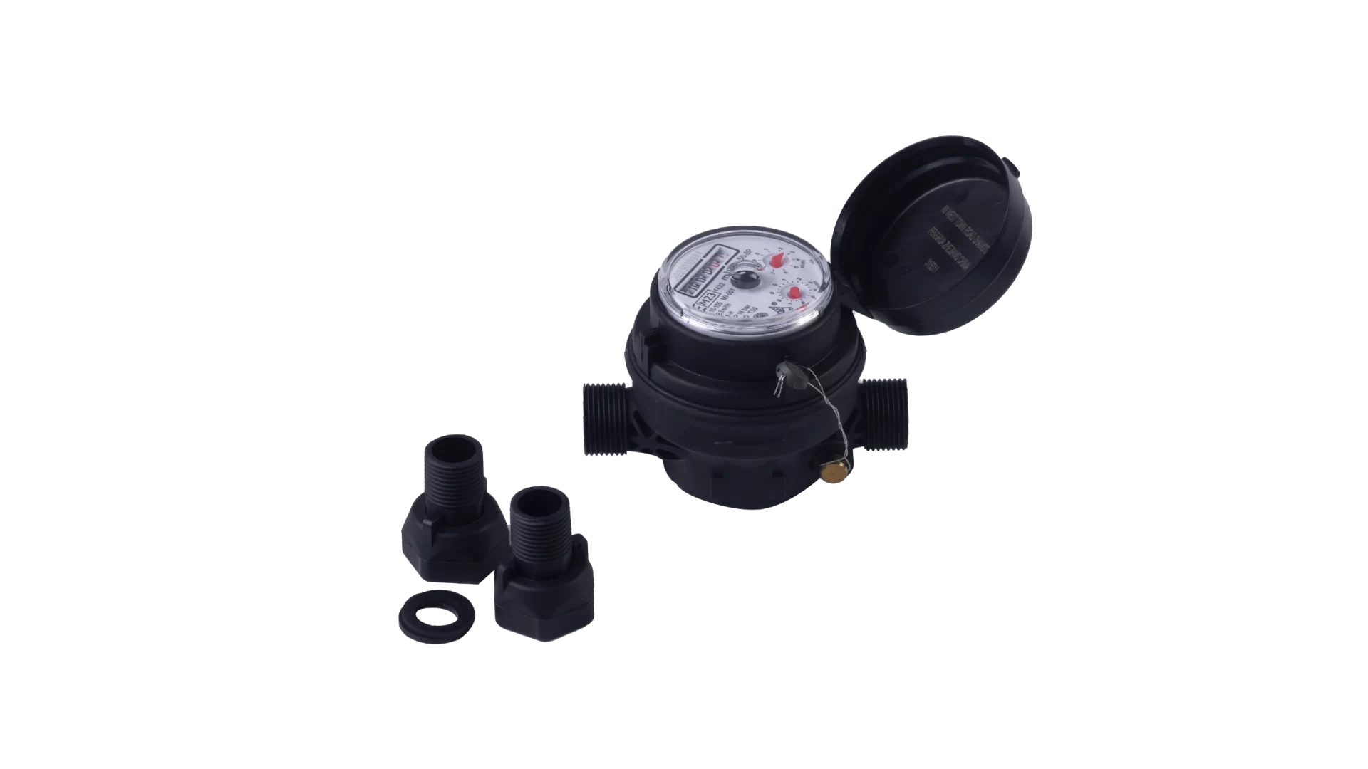 MEDIDOR PLASTICO 1/2" C/ ACOPLES C/INTN AIMEI