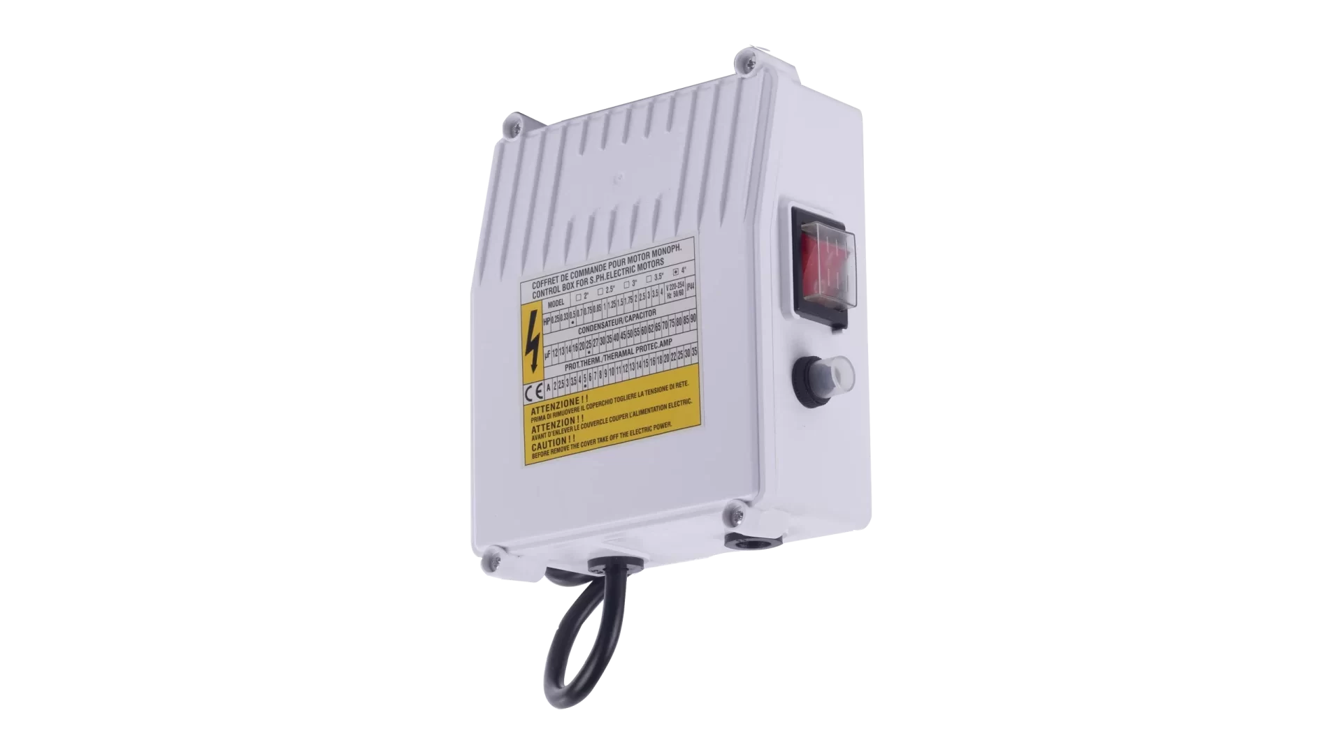 TABLERO ELEC 0.5HP 4" 220V