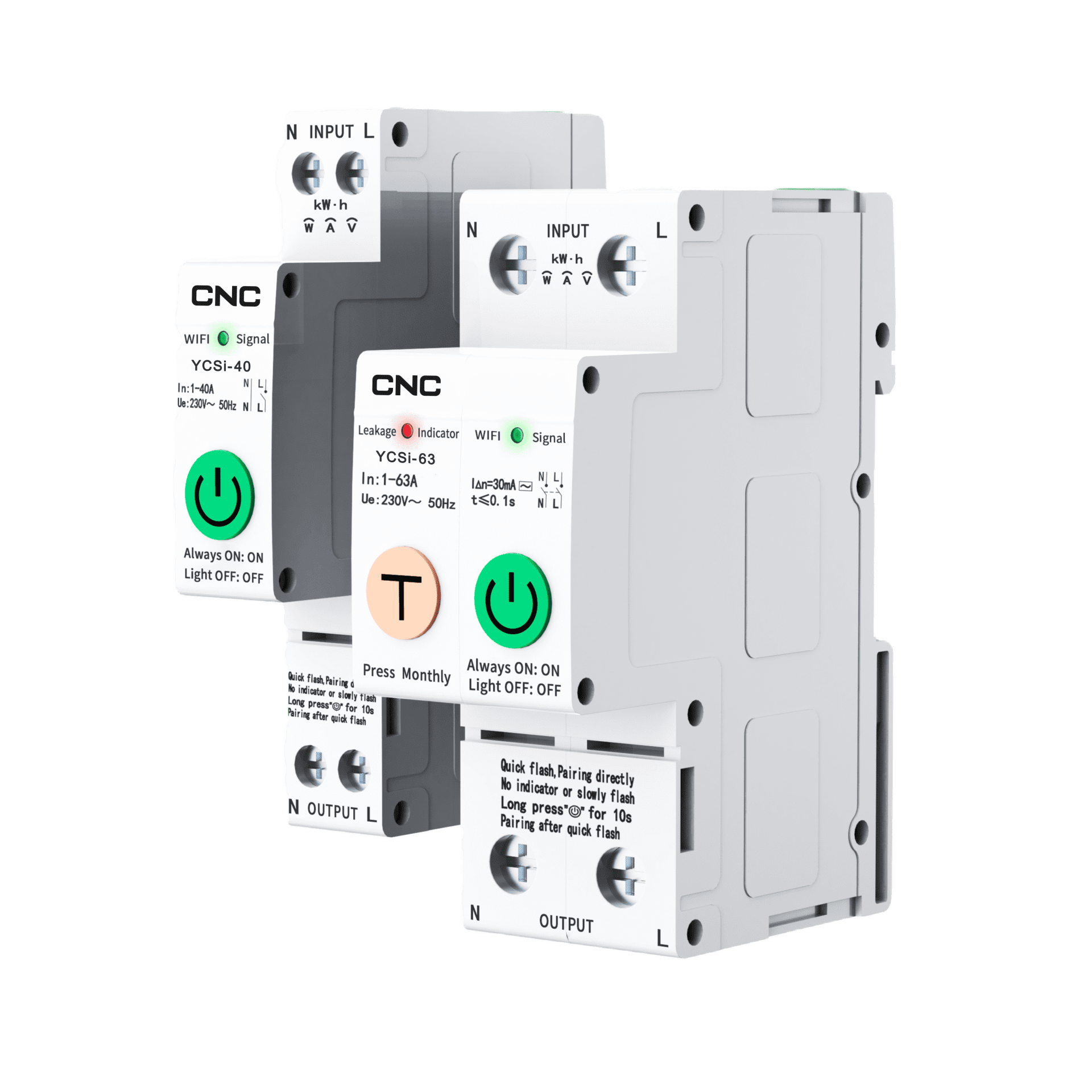 INTERRUPTOR WIFI YCSI-40WJP 1P+N 40A CNC